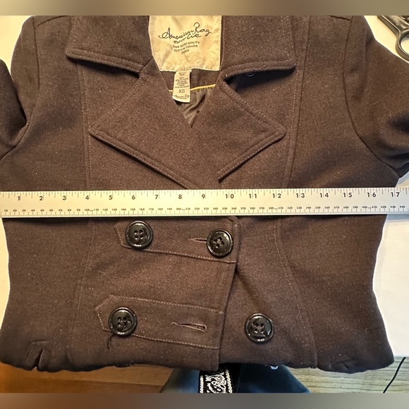 American Rag Black/ Dark Grey Double Breasted Jacket - Picture 10 of 11